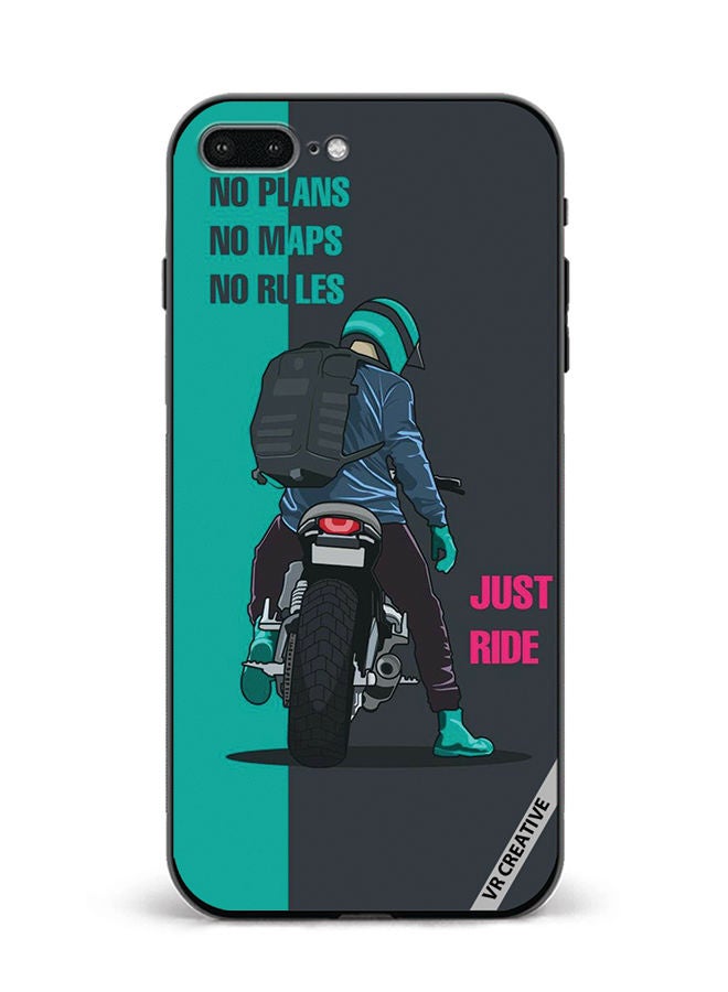 VR CREATIVE Protective Case Cover For Apple iPhone 7 Plus/8 Plus Just Ride Design Multicolour - Image 1