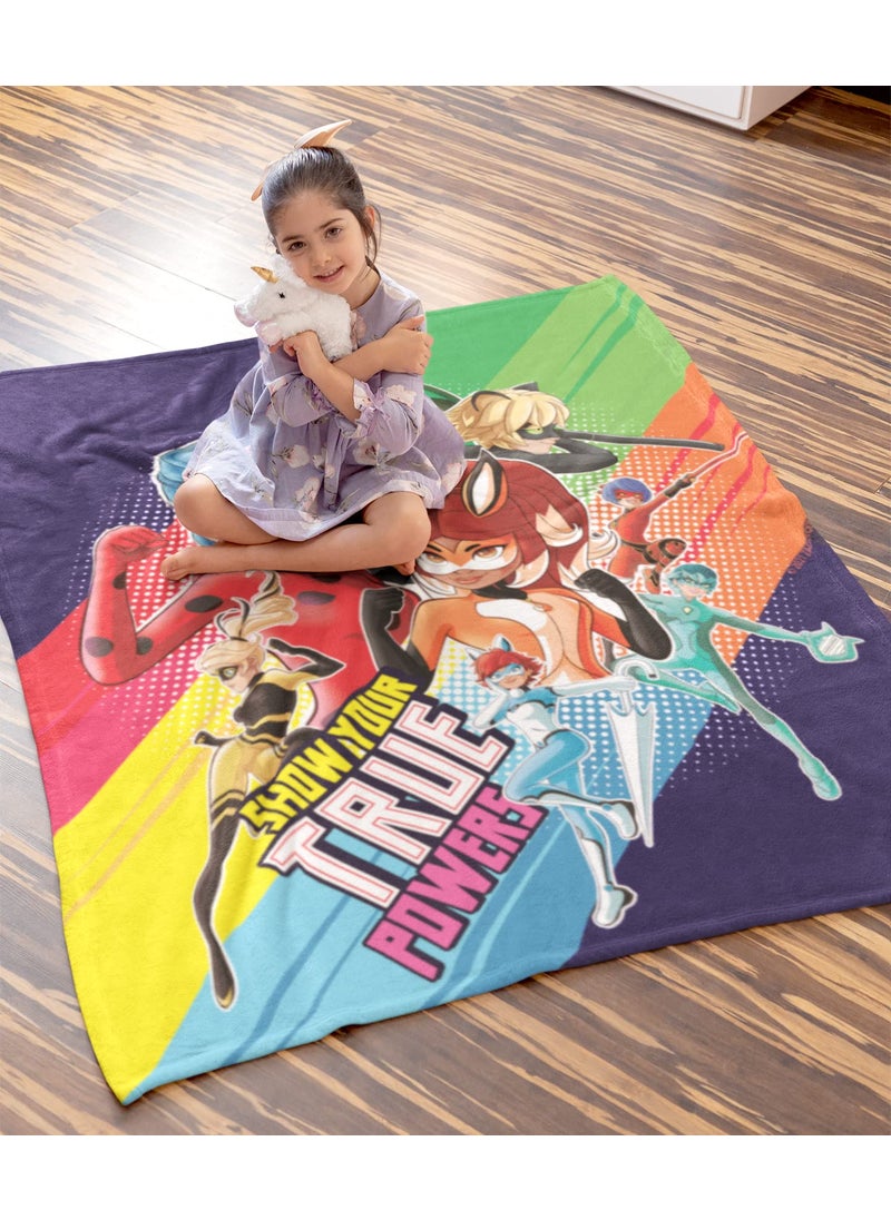 INTIMO INTIMO Miraculous Ladybug True Power Soft Cuddly Plush Fleece Throw Blanket Wall Scroll  - Image 2