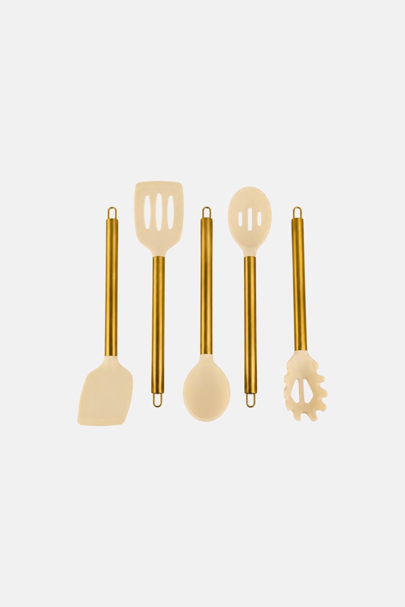 Social Chef 5 Pieces Silicone Utensil Set, Multicolor - Image 2