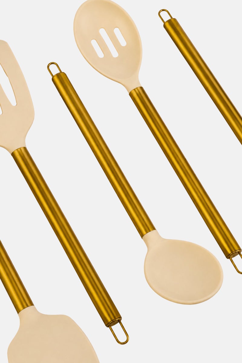 Social Chef 5 Pieces Silicone Utensil Set, Multicolor - Image 3