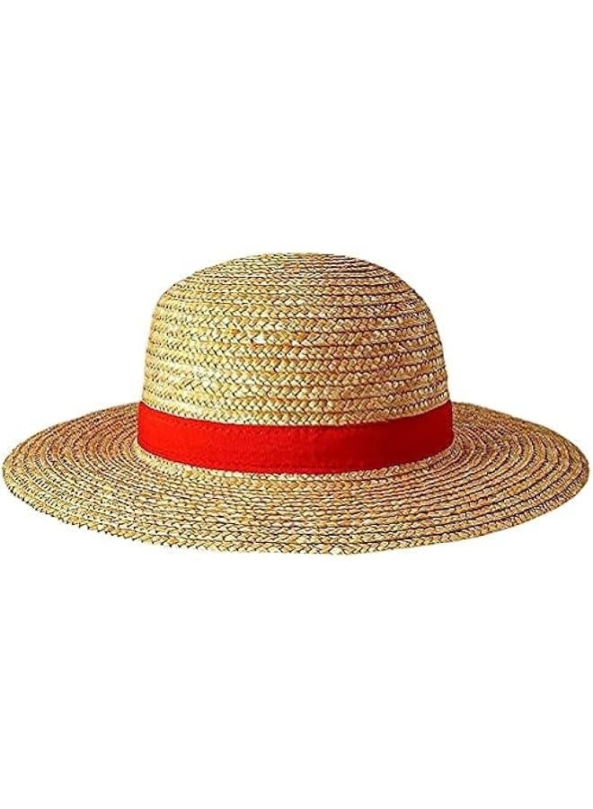 Luffy Straw Hat for Men Women, Multifunctional Cosplay Beach Anime Cartoon Character Sunscreen Straw Hat Cosplay Sun Hat  - Image 1