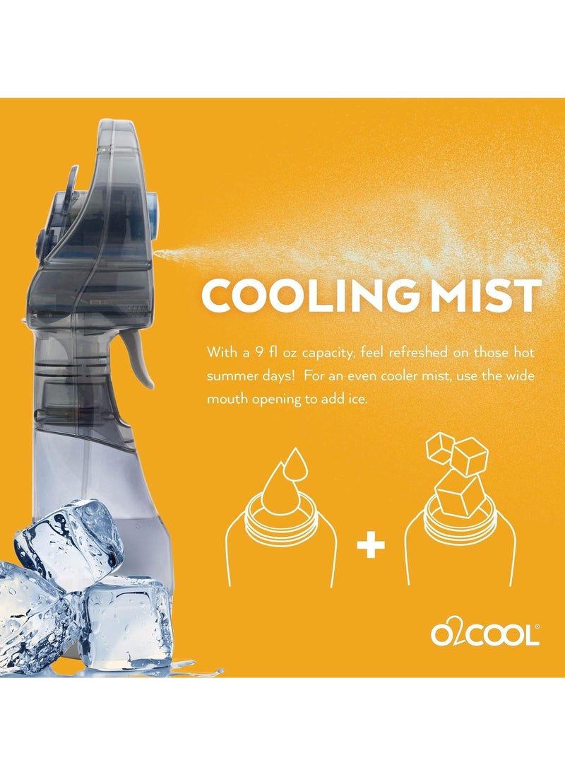 O2COOL - Deluxe Handheld Water Misting Fan - Battery Powered, Gray | Personal Cooling with Powerful One-Speed Motor, Portable & Lightweight | Perfect for Outdoor Activities, Travel & Kids - Image 1