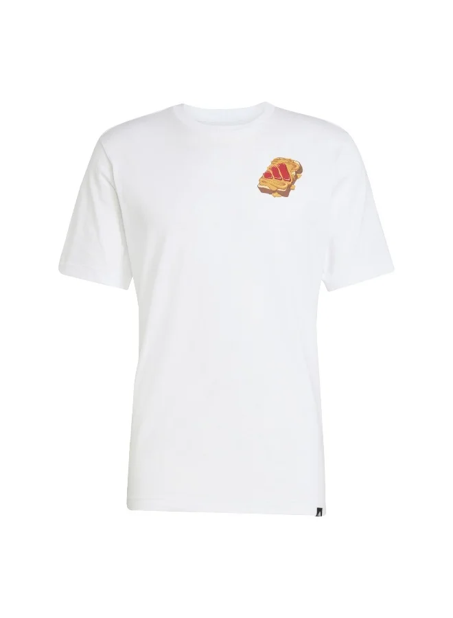 Adidas M Pb&J T White Training T-Shirts For Men XS