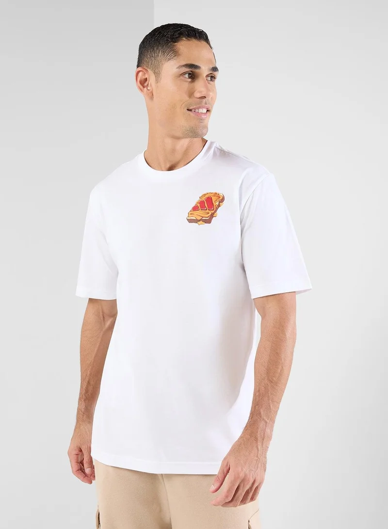Adidas M Pb&J T White Training T-Shirts For Men XS
