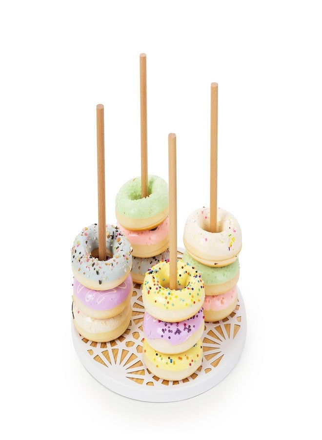 WOPARTY Donut Wall Stand,Doughnut Display Stand,Bagel Holder for Party, Dessert Table,Birthday, Wedding, Baby Shower, Bridal Showers,Party Supplies (Round) - Image 5