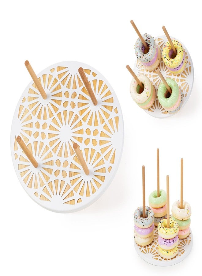 WOPARTY Donut Wall Stand,Doughnut Display Stand,Bagel Holder for Party, Dessert Table,Birthday, Wedding, Baby Shower, Bridal Showers,Party Supplies (Round) - Image 1