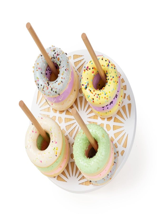 WOPARTY Donut Wall Stand,Doughnut Display Stand,Bagel Holder for Party, Dessert Table,Birthday, Wedding, Baby Shower, Bridal Showers,Party Supplies (Round) - Image 3