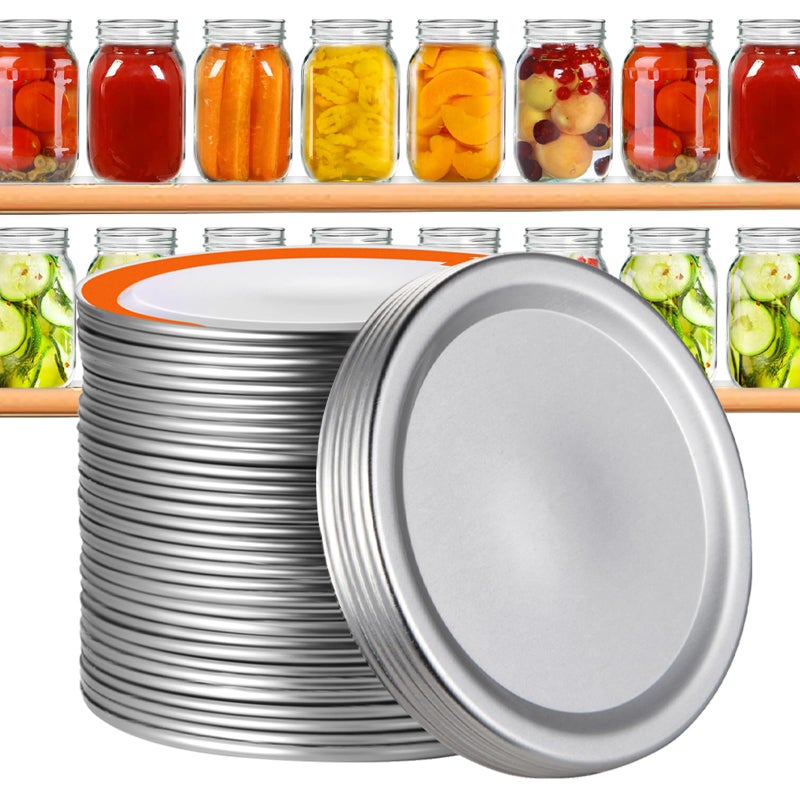 36 PCS Regular Mouth Canning Lids Lids for Mason Jar SplitType