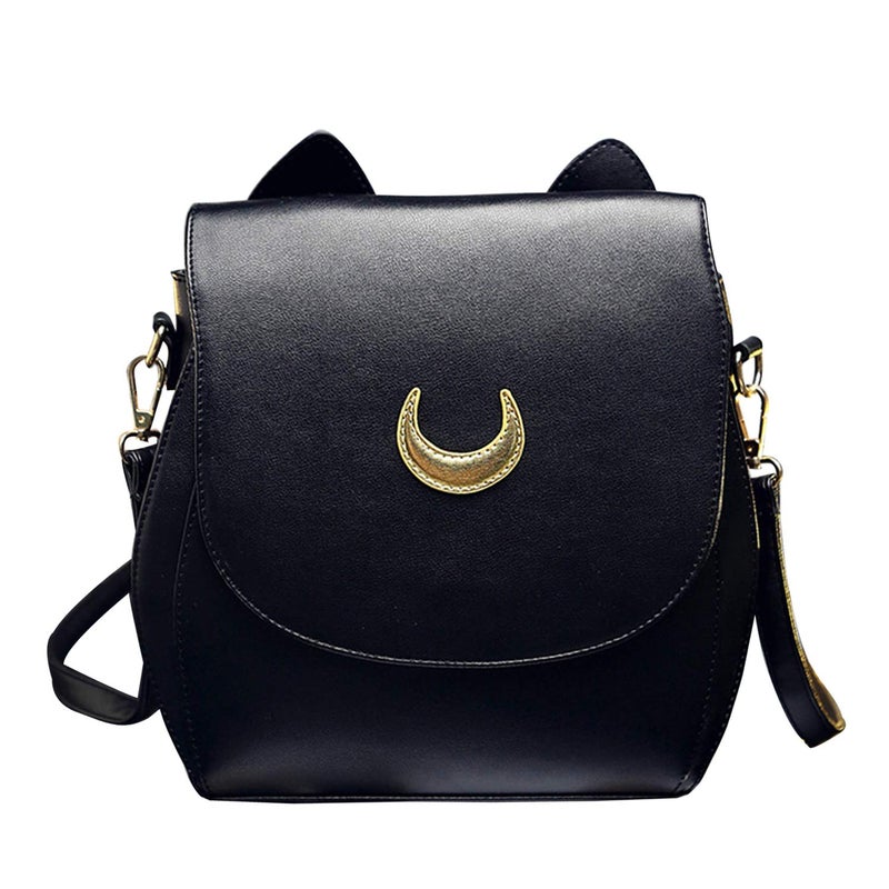 Oweisong Women Moon Sailor Purses and Handbags Cute Cat Anime Backpack Fashion Sparkling Satchel Tote Shoulder Bag - Image 1