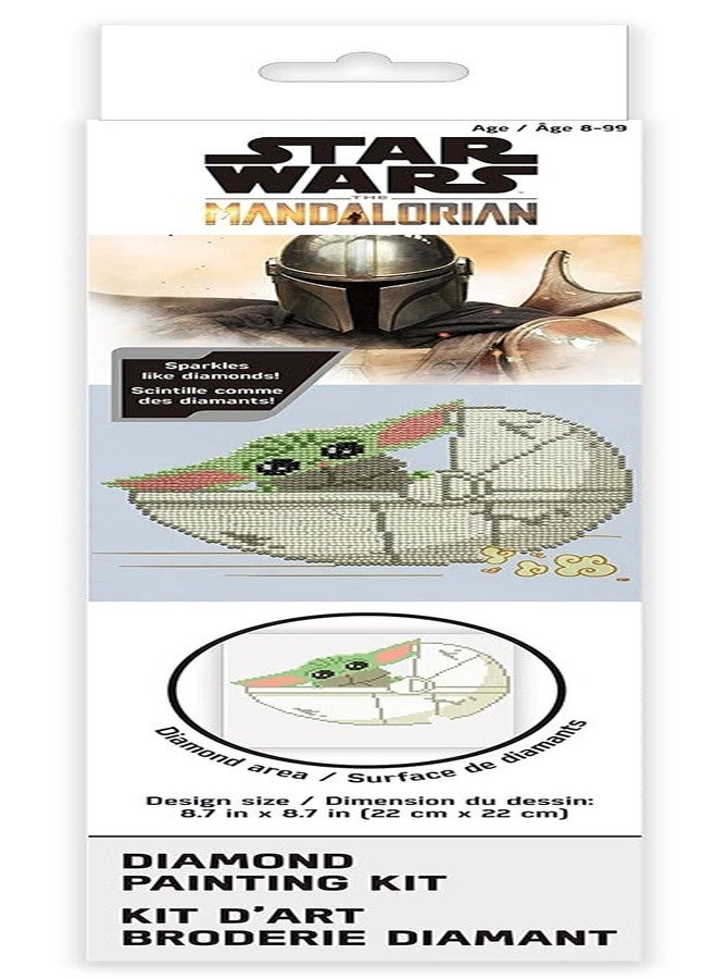 Camelot Licensed Collection of Facet Art Kits, Star Wars, 8.7" X 8.7", The Child Moving Orb Mandolorian, Multi, (CD738000703) - Image 1