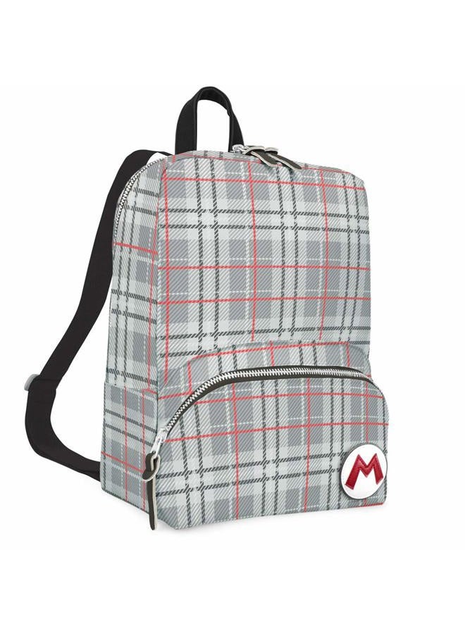Controller Gear Super Mario - Mario Plaid - Small Backpack for Women, Girl's Cute Mini Bookbag Purse, Travel Bag for Nintendo Switch Console & Accessories - Nintendo Switch - Image 1