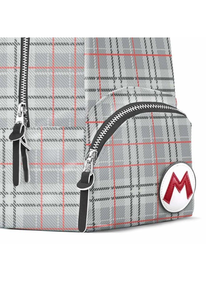 Controller Gear Super Mario - Mario Plaid - Small Backpack for Women, Girl's Cute Mini Bookbag Purse, Travel Bag for Nintendo Switch Console & Accessories - Nintendo Switch - Image 4