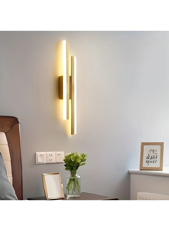 مصباح الحائط الحديث الذهبي LED قابل للتعديل 3 درجات حرارة لونية 85V-265V معدني لغرفة النوم وغرفة المعيشة - Image 5