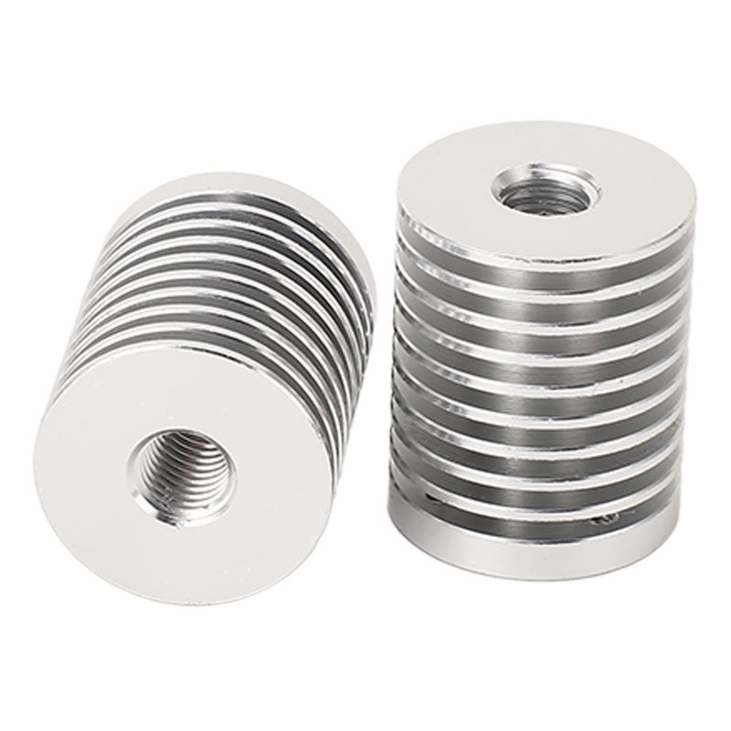 Hotend Heatsink 22mm Diameter 26mm Height M7 Thread CNC Machined Aluminum V6 Radiator - Corrosion Resistant Alloy Heatsink for Voron 0.1 0.2 3D Printer - Image 3