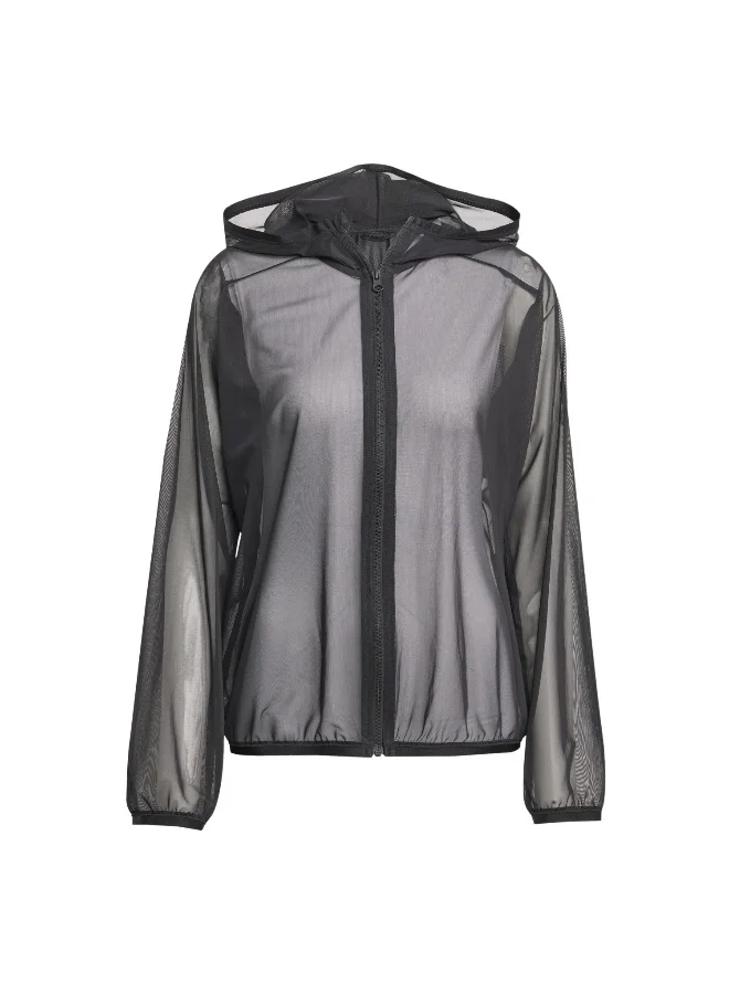 adidas Adidas W All Szn Sh Fz Black Hooded Track Top Track Tops For Women