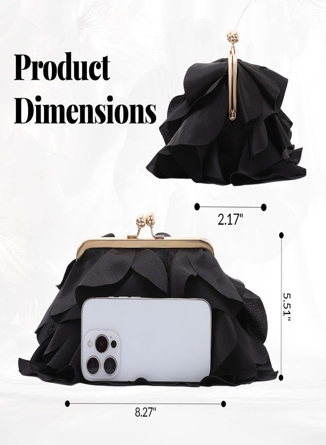 Lanpet Elegant Evening Bag Clutch Purses for Women Formal Evening Handbags with Detachable Chain for Wedding, Party, Prom - Image 4