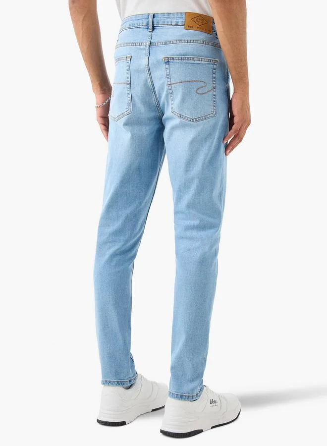 Lee Cooper  Lee Cooper Skinny Fit Jeans with Button Closure and Pockets for Men | Best Price UAE