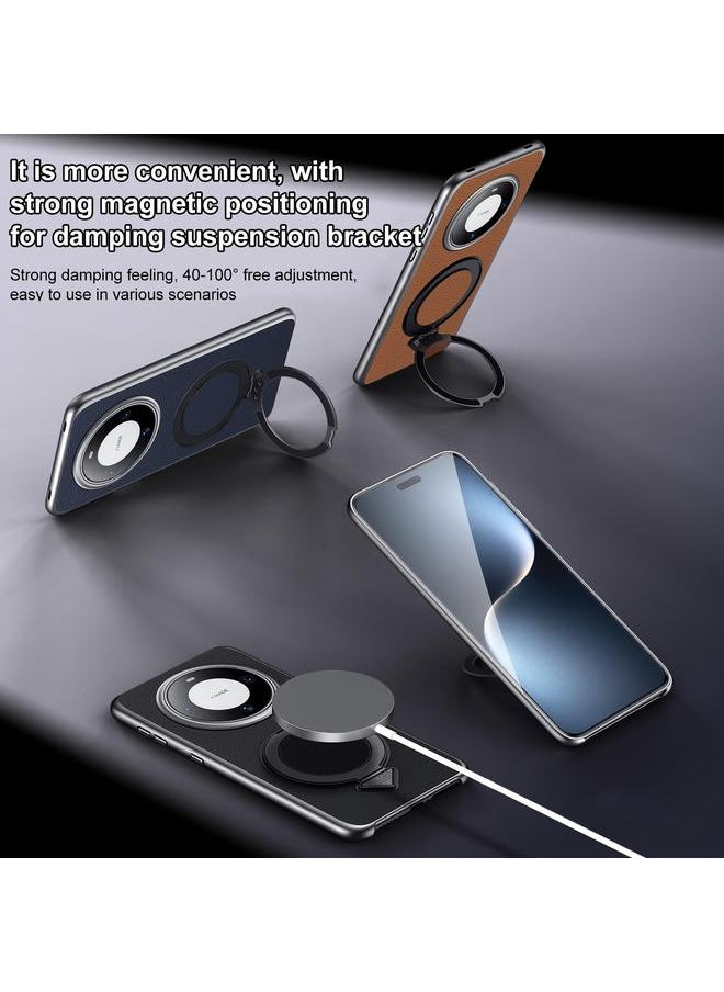 SULADA - Case For Huawei Mate 60 Pro / Mate 60 Pro+ Top Grain Leather MagSafe Magnetic Holder Phone Case - Image 1