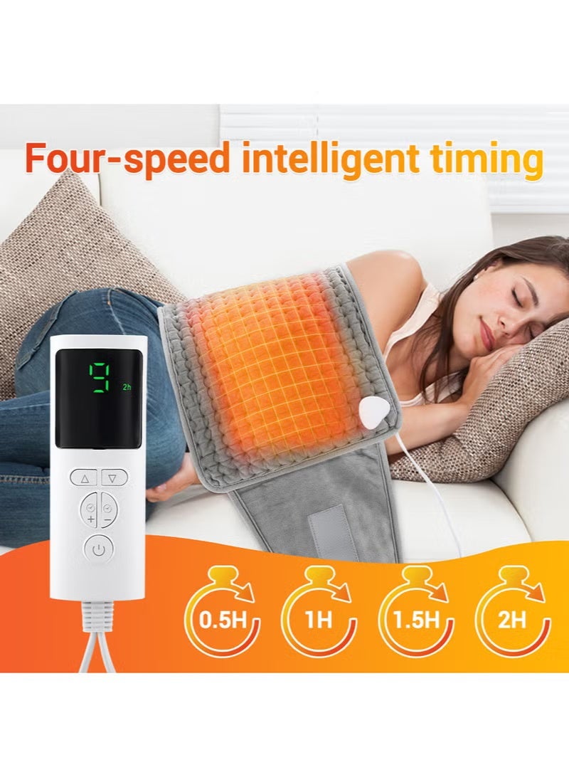 FCB حزام تسخين كهربائي للخصر وسادة تسخين متعددة الوظائف وسادة تسخين للخصر مع وحدة تحكم LCD وسادة تسخين كهربائية لتخفيف آلام الدورة الشهرية وآلام الظهر والتقلصات - Image 2