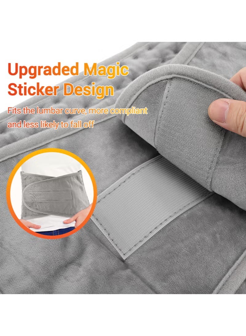 FCB حزام تسخين كهربائي للخصر وسادة تسخين متعددة الوظائف وسادة تسخين للخصر مع وحدة تحكم LCD وسادة تسخين كهربائية لتخفيف آلام الدورة الشهرية وآلام الظهر والتقلصات - Image 4