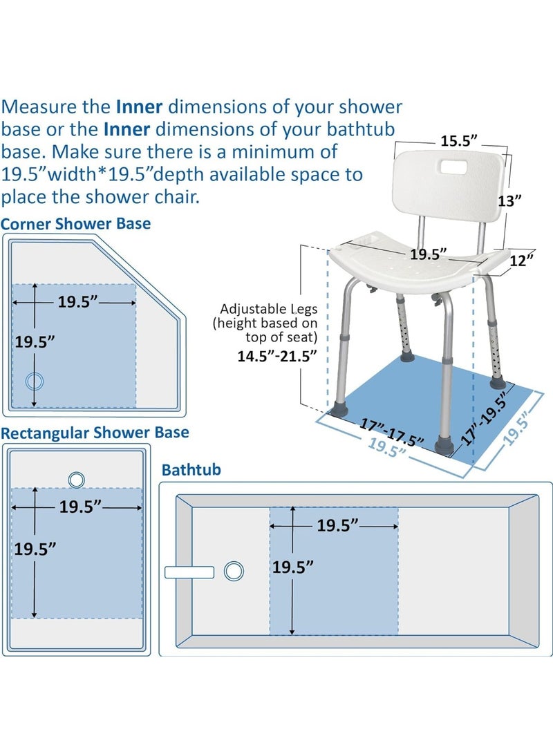 خطوات التظوير  كرسي استحمام بظهر - و ارتفاع قابل للتعديل أبيض/فضي - من خطوات التطوير - Image 3