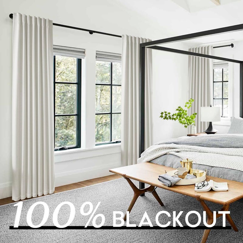 PANELSBURG Boho Curtains 2 Panels Blackout Curtains 70 Inch Extra Wide for Bedroom Sliding Glass Door Black Out Large Window Linen Curtain Drapes for Living Room 70 Width by 90in Length Cream - Image 4