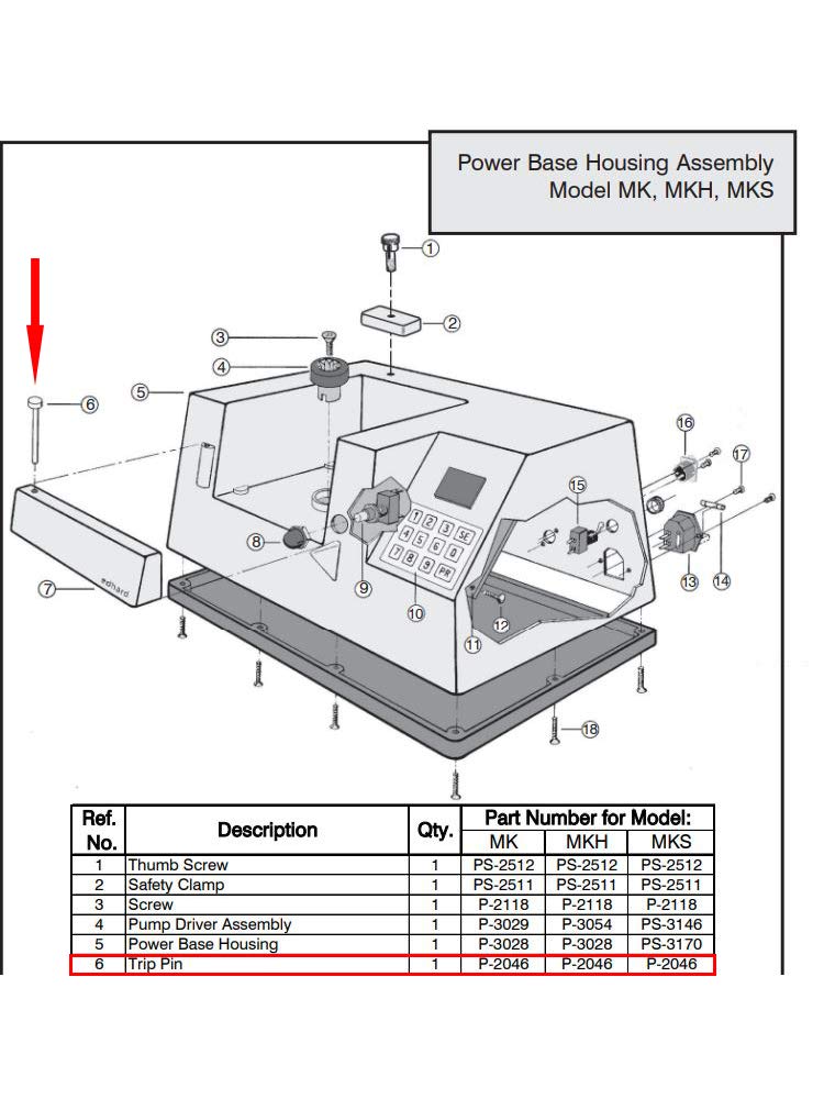 P-2046 Trip Pin for Power Base
