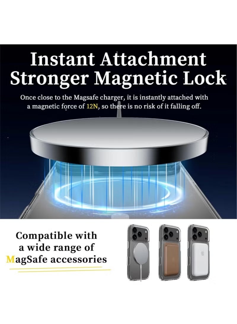 DIGI CORE [5-in-1] iPhone 17 Pro Max Case – Clear Slim Magnetic Case with Mil-Grade Shockproof Protection, Compatible with Magnetic Chargers, Includes 2X Screen Protectors & 2X Camera Lens Protectors for Maximum Defense and Everyday Use - Image 3