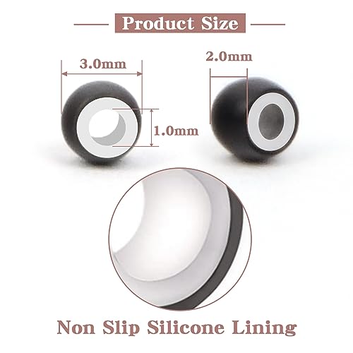 Vlasy 200Pcs Nano Rings Silicone Beads for Nano Ring Human Hair Extensions 5 Color Optional (Dark Brown) - Image 2