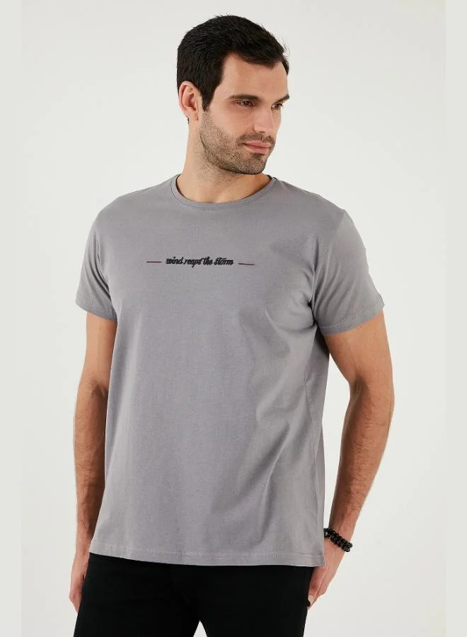 Buratti  Buratti Cotton Slim Fit Crew Neck T Shirt Men's T SHIRT 541WIND for Men | Best Price UAE