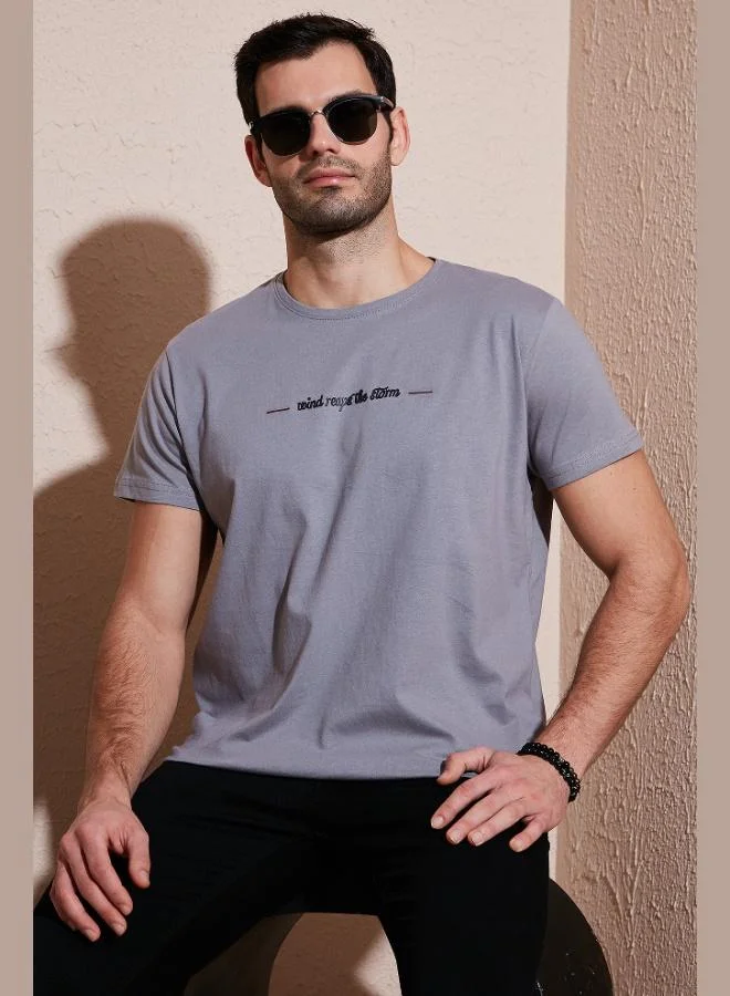 Buratti  Buratti Cotton Slim Fit Crew Neck T Shirt Men's T SHIRT 541WIND for Men | Best Price UAE