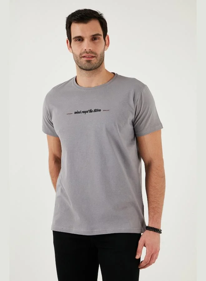 Buratti Cotton Slim Fit Crew Neck T Shirt Men's T SHIRT 541WIND