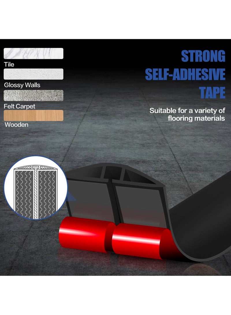 ELFSA Floor Cord Cover Cable Cavity, 2m Self Adhesive Cord Hider Floor Low Profile Floor Cable Management Wire Cover Floor Electric Cord Covers for Home Office Garage Offices Gym - Image 4