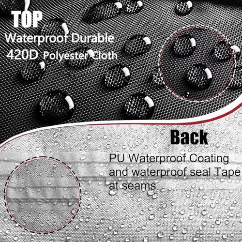 ClawsCover UTV Covers Waterproof Outdoor,2 Seater 115 Inch XL Heavy Duty 420D Oxford Cloth All Weather Side by Side Cover Accessories,Sun Dust Snow Rain UV Proof-115 Lx59Wx74.8H Inch - Image 4