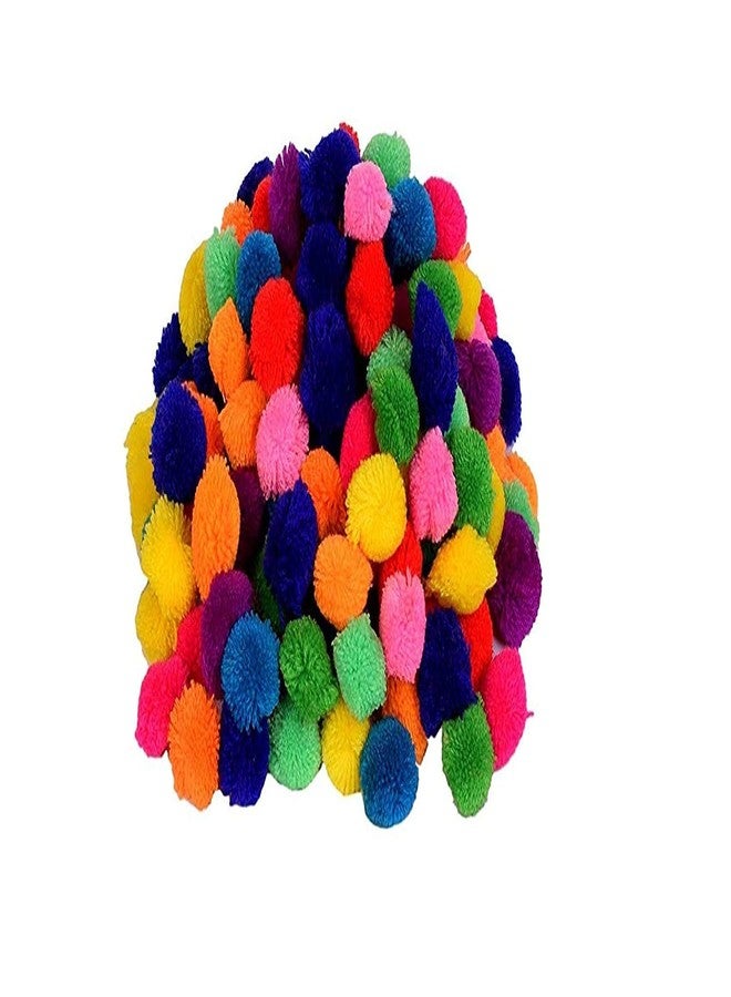 Dhruv Crafts Cotton Pom Pom Multicolor Wool Balls For Art & Craft, Decoration, Jewellery Making Pack of 50 Pcs Each (50, 1.5 Cm) - Image 1