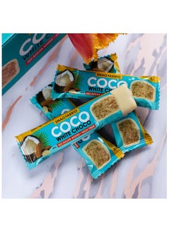 Snaq Fabriq Coco White Choco Bar Almond High Fiber and No Sugar Added 12x40g  - Image 2