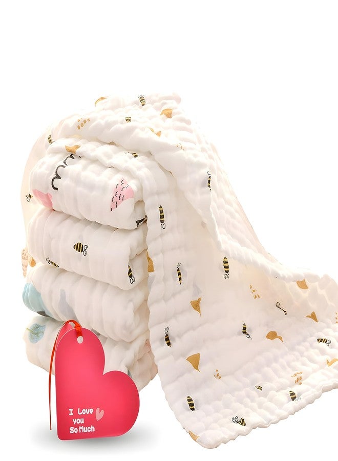 Koochie-Koo Set of 3 Muslin Cloths | 500 GSM | 50x25 Big Size | 6 Layered | New Born Baby Essentials, Swaddle for New Born | Baby Towels Newborn, Soft & Absorbent - Image 2