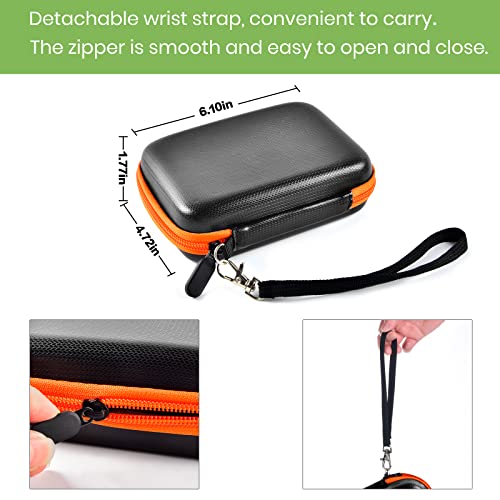 ALKOO Case Compatible with LaCie Rugged Mini 1TB/ 2TB/ 4TB/ 5TB External Hard Drive Portable HDD, Storage Holder for Hard Drives for Mac and PC Computer & USB 3.0 2.0 Cable SD Cards (Orange) - Image 2