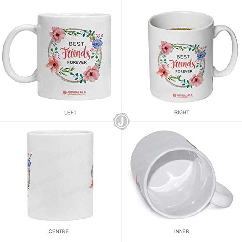 Jhingalala Jhingalala Best Friends Forever Printed Cushion Mug Key Chain Greeting Card Combo Gift Pack Gift for Friends Gift for Friendship Day Friendship Day Gifts for Best Friend Friendship Day Gifts - Image 4