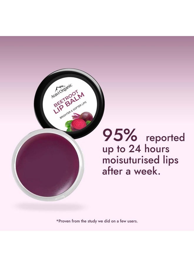 Aravi Organic - Beetroot Lip Balm With Beetroots, Shea Butter & Cocoa Butter - For Dry & Chapped Lips Lip - Protection & Nourishment - 8 Gm, Red - Image 1