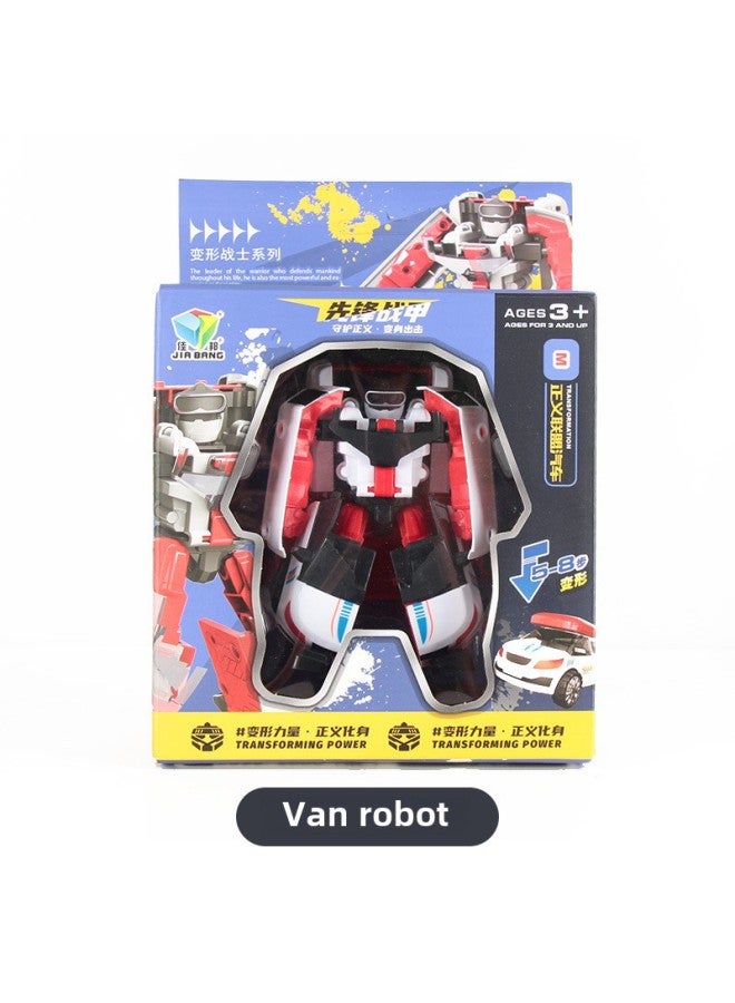 Boxed Children's King Kong Deformation Toy Boy 3-6 Years Old 5-12 Years Old Big Box Wasp Deformation Robot Toy-Color:788-75 Deformation Van Robot (packing Size: 15.5*7.5*16.5cm) - Image 1
