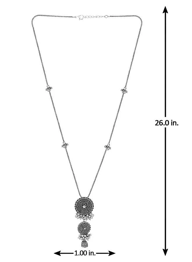 VOYLLA Leela Dual Disc & Pearl Necklace