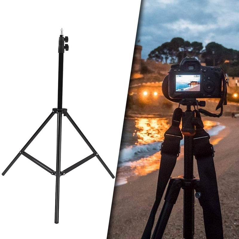 Natation Camera and Light Stand | Lightweight Aluminum Light Stand for Ring Light | Portable and Reflector Light Stand | Studio Lighting & More Ideal for Outdoor & Indoor Shoots (140cm) - Image 2
