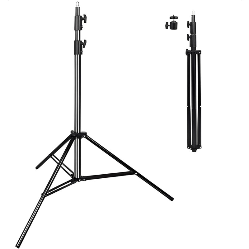 Natation Camera and Light Stand | Lightweight Aluminum Light Stand for Ring Light | Portable and Reflector Light Stand | Studio Lighting & More Ideal for Outdoor & Indoor Shoots (140cm) - Image 1
