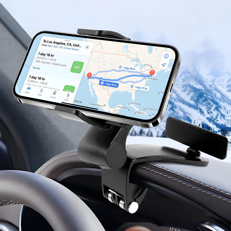 Hbxdeco Car Phone Holder Multifunctional Dashboard Phone Holder for Car 360 Degree Rotation Auto Cell Phone Mount Universal Dash Board Car Clip Mount Stand for All Smartphones 47 - Image 3