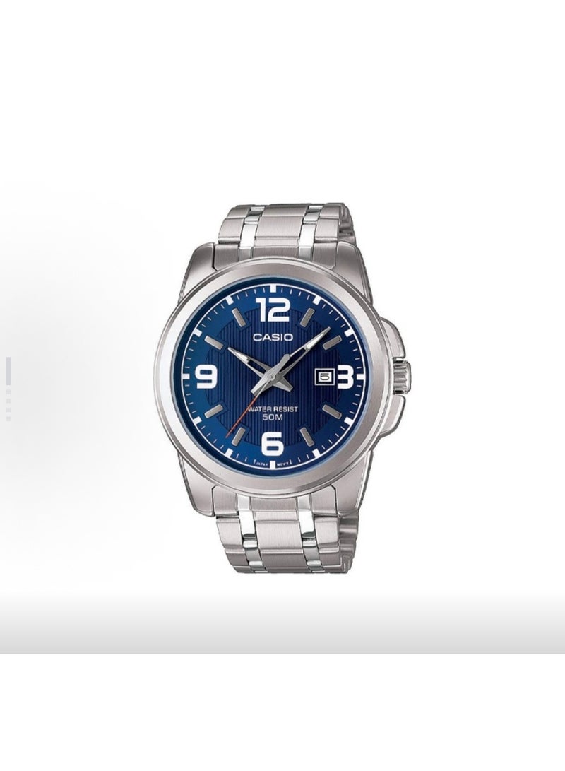 EDIFICE CASIO Men's Enticer Water Resistant Stainless Steel Analog Watch MTP-VD01D-2EVUDF - 45 mm - Image 1