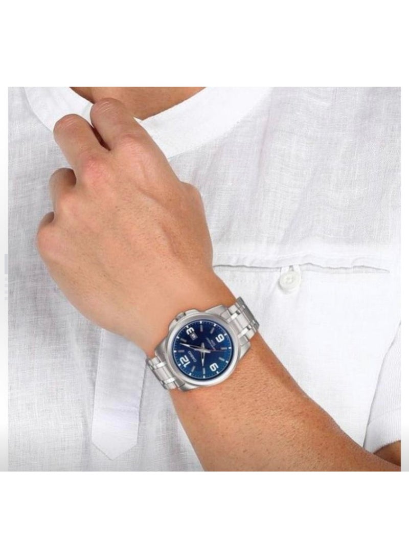 EDIFICE CASIO Men's Enticer Water Resistant Stainless Steel Analog Watch MTP-VD01D-2EVUDF - 45 mm - Image 3