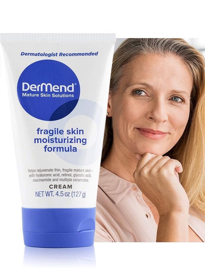 dermend - Fragile Skin Moisturizing Formula 127g, Helps Rejuvenate Thin, Fragile Mature Skin, Daily Moisturizer, Anti Wrinkle Cream for Firming and Strengthening Thin, Aging Skin - Image 1