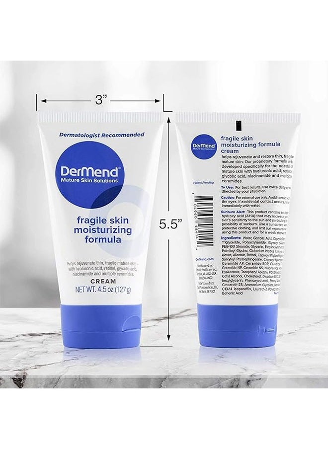 dermend - Fragile Skin Moisturizing Formula 127g, Helps Rejuvenate Thin, Fragile Mature Skin, Daily Moisturizer, Anti Wrinkle Cream for Firming and Strengthening Thin, Aging Skin - Image 1
