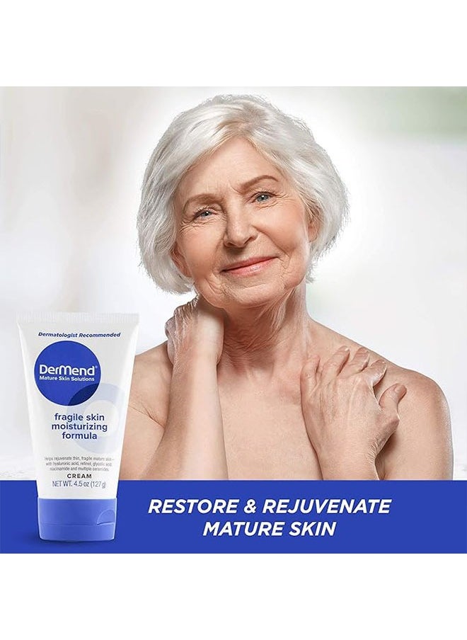 dermend - Fragile Skin Moisturizing Formula 127g, Helps Rejuvenate Thin, Fragile Mature Skin, Daily Moisturizer, Anti Wrinkle Cream for Firming and Strengthening Thin, Aging Skin - Image 1